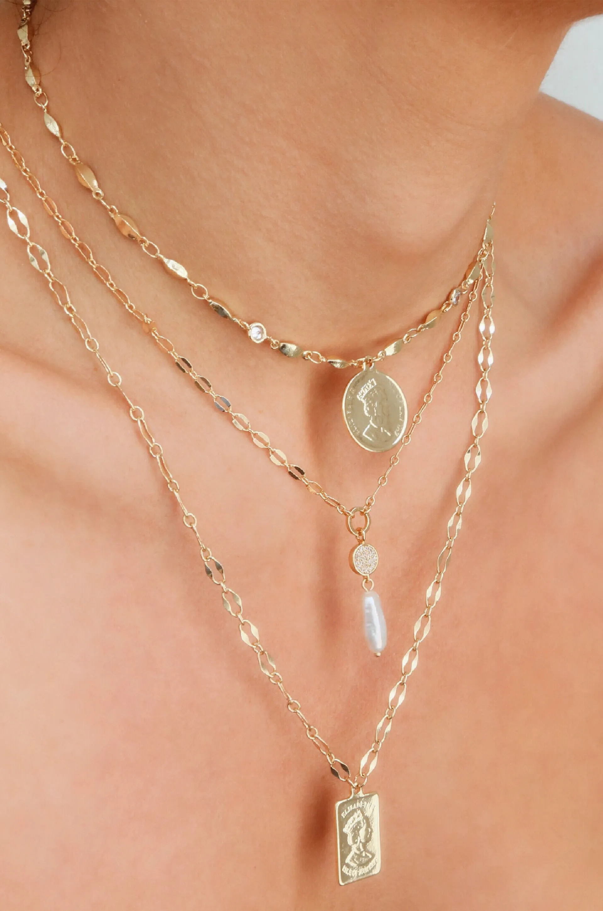 Dainty Vibes Freshwater Pearl 18k Gold Plated Necklace