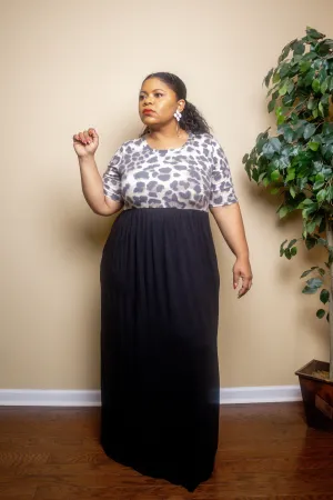 Deirdre Leopard Top Maxi Dress