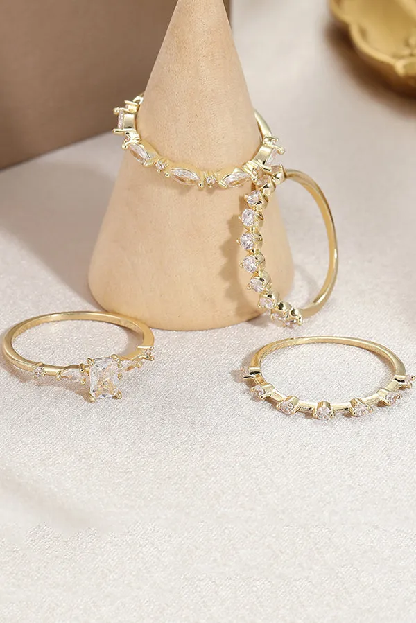 Delicate and Elegant Sparkling Zircon Ring