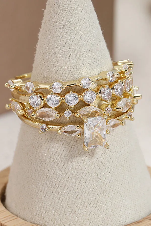Delicate and Elegant Sparkling Zircon Ring