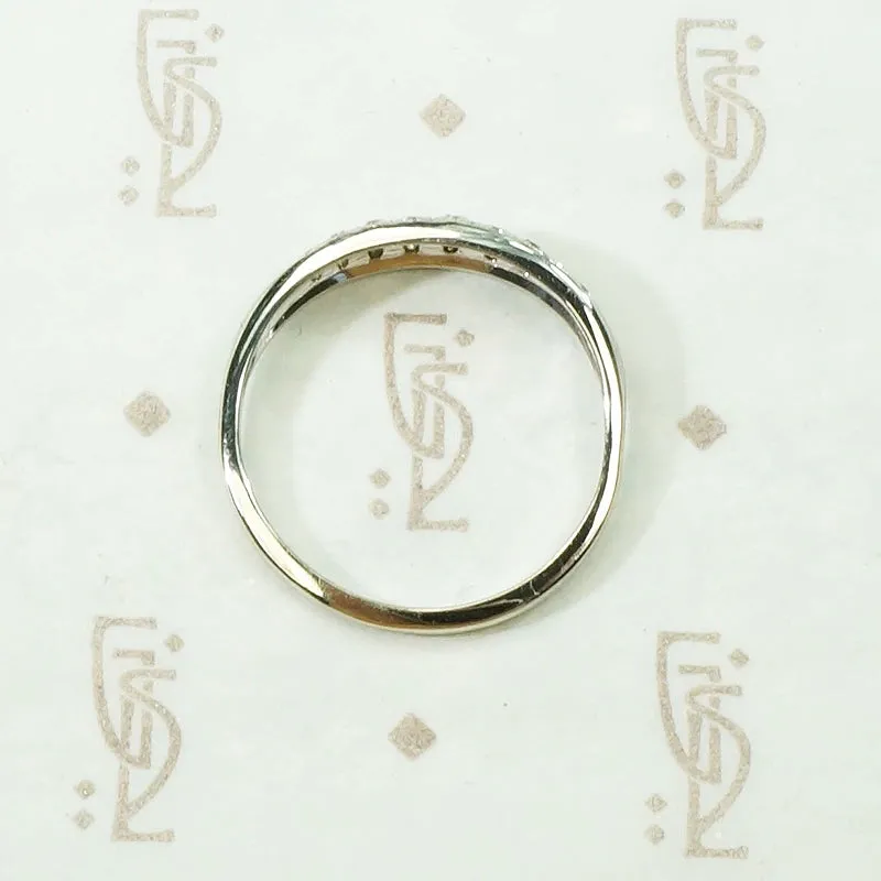 Delicate Deco Double Row Diamond Band