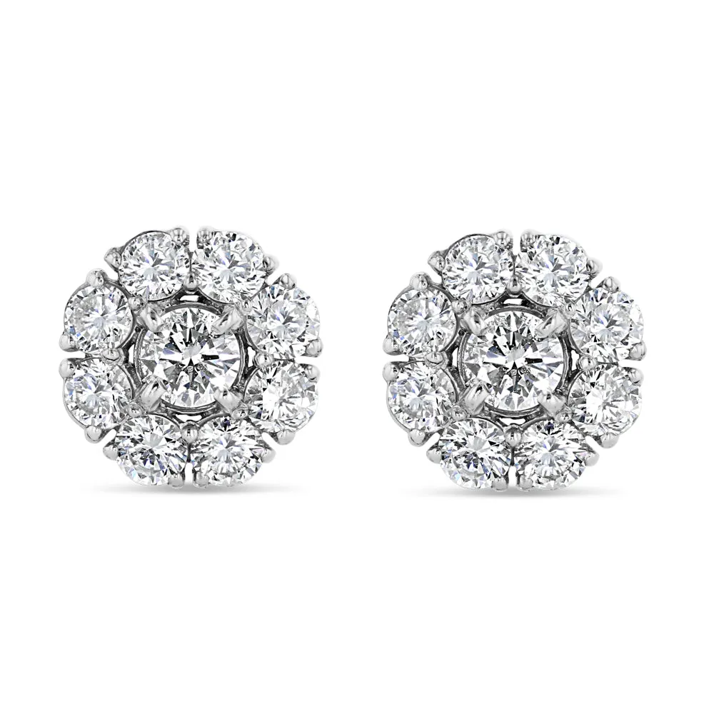 Delicate Diamond Cluster Studs