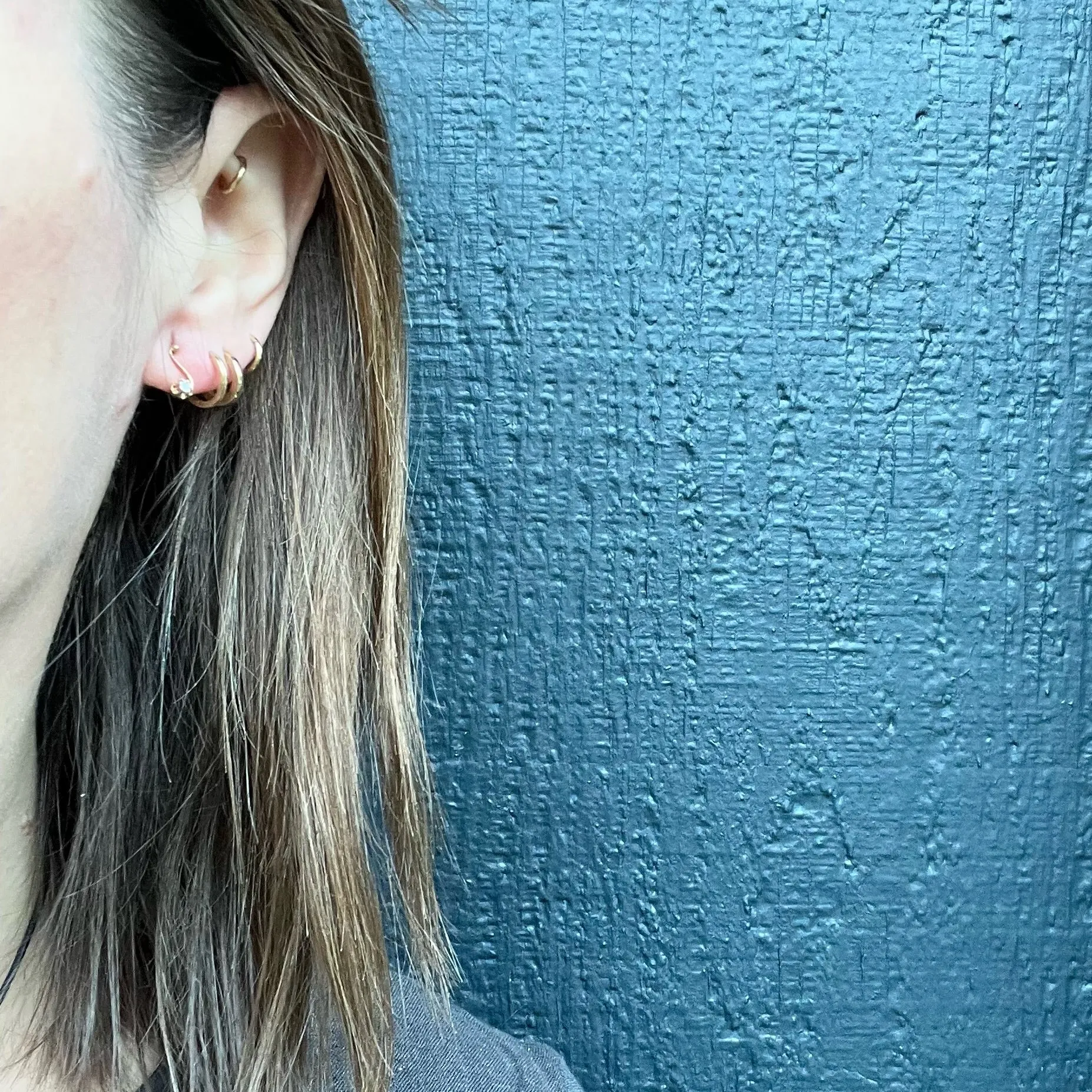 Delicate Diamond-Set Musical Note Studs