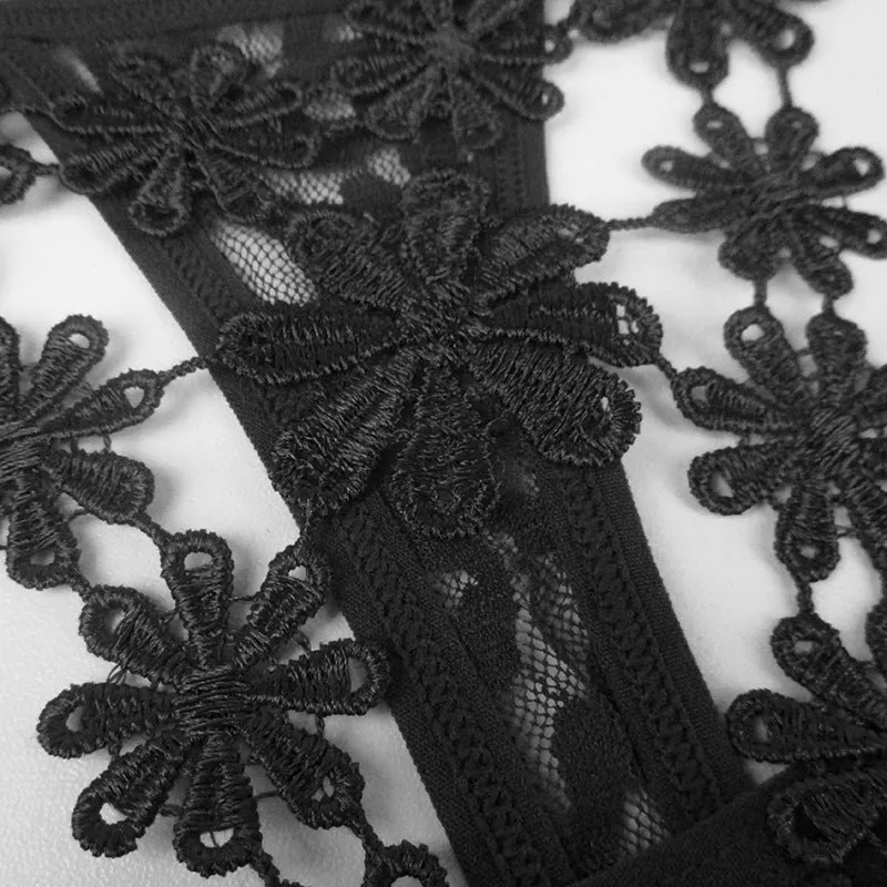 Delicate Floral Embroidery G String