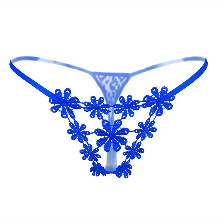Delicate Floral Embroidery G String
