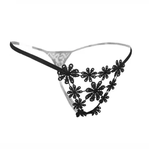Delicate Floral Embroidery G String
