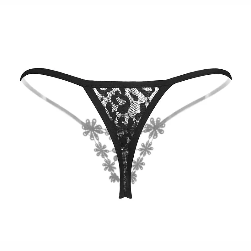 Delicate Floral Embroidery G String