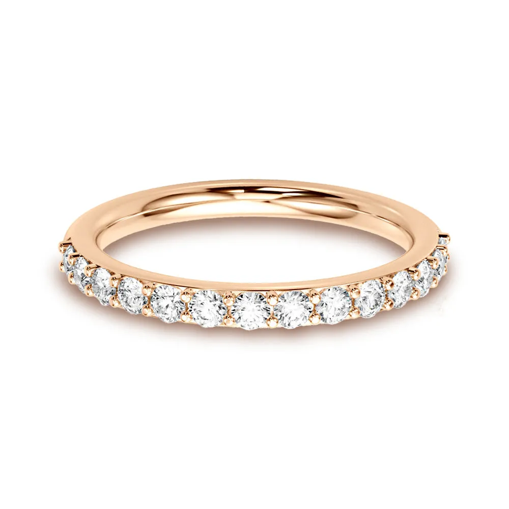 Delicate Stackable Round Diamond Anniversary Band