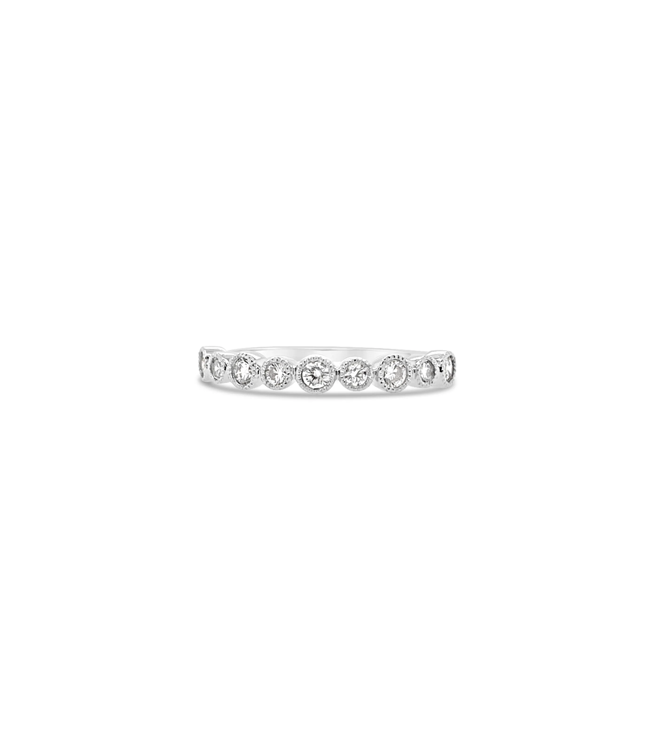 Diamond Alternating Bezel Set Band