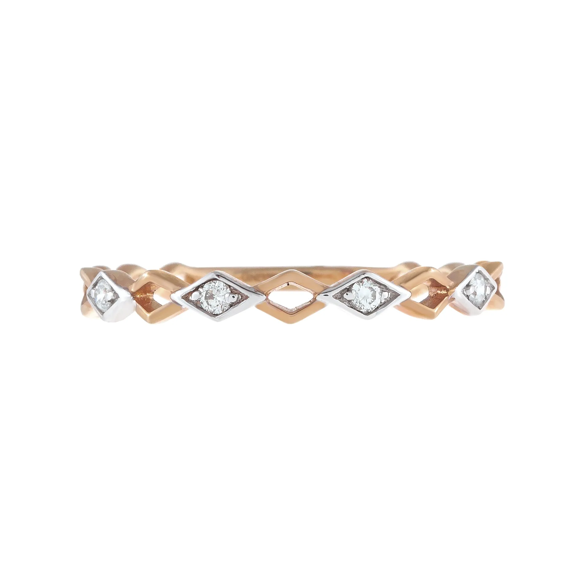 Diamond Chevron Ring 10K