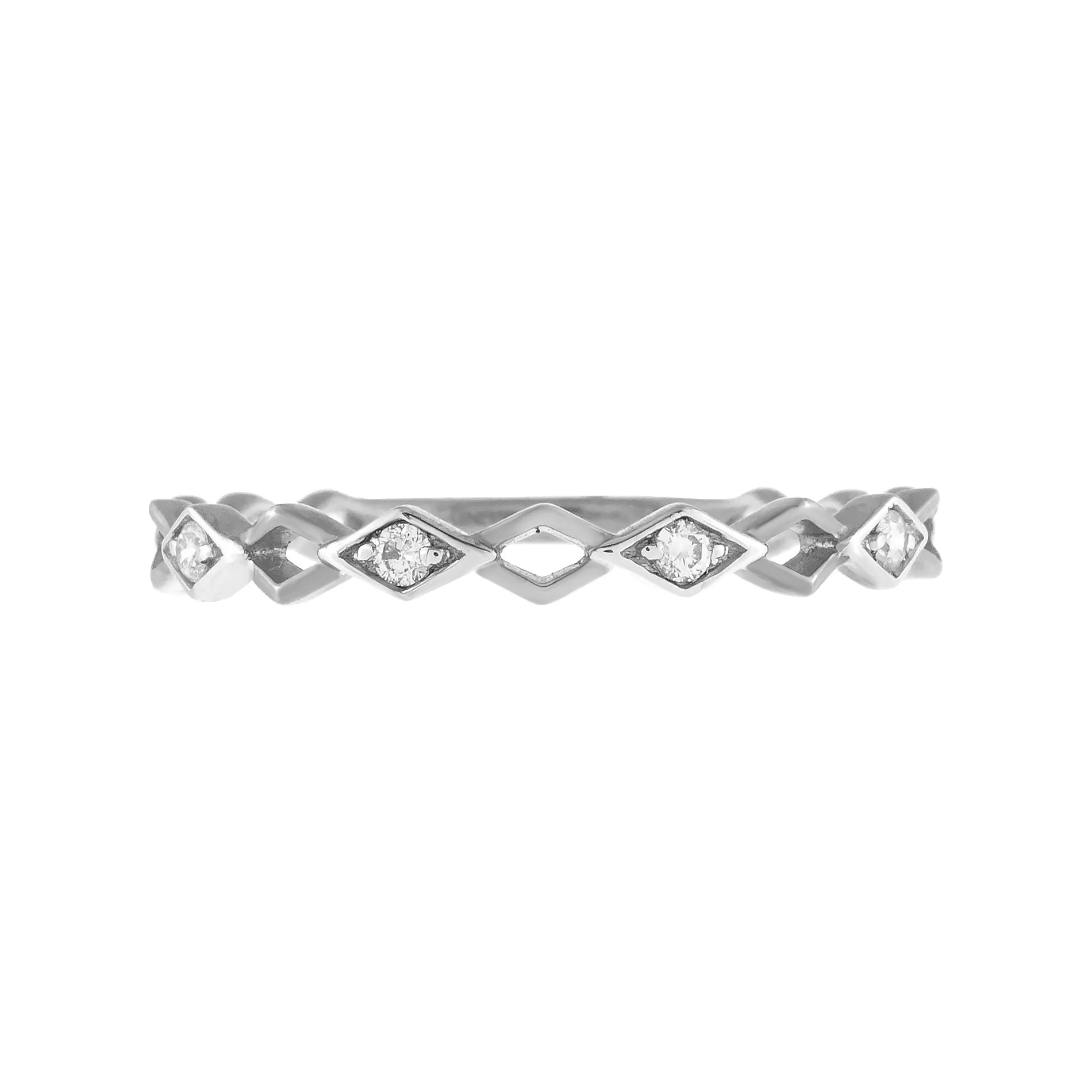 Diamond Chevron Ring 10K