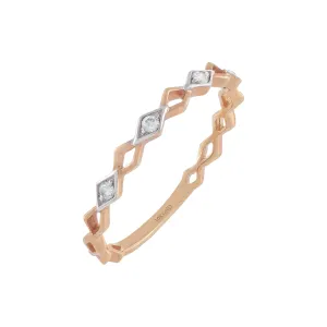 Diamond Chevron Ring 10K