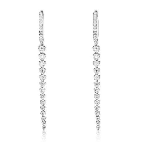 Diamond Dangling Earrings 1.54ct tw