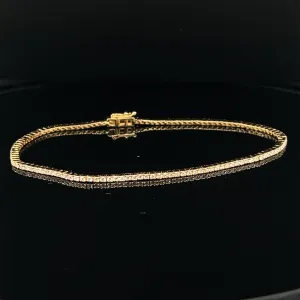 Diamond Delicate Tennis Bracelet in 18k Yellow Gold - (#115-BRDIA088109)