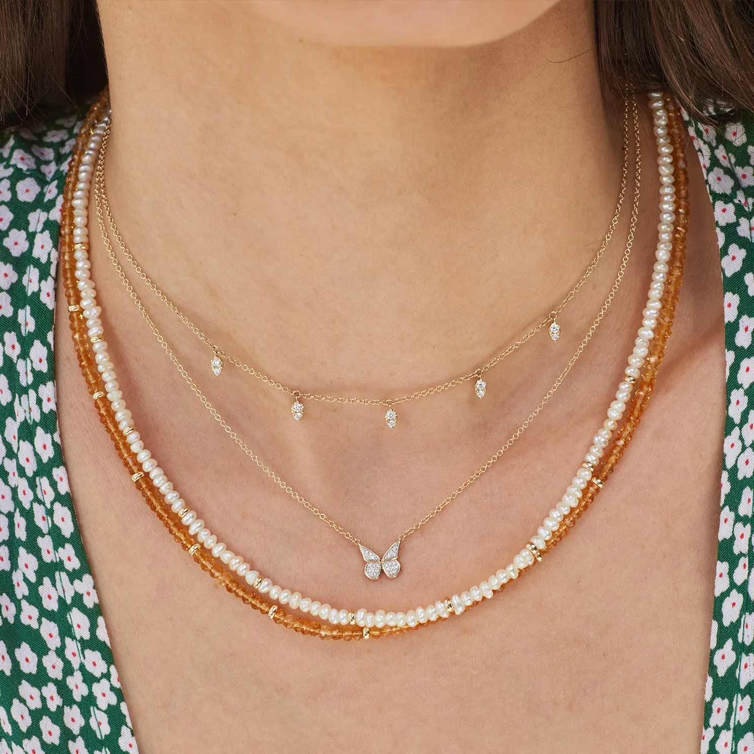 Diamond Flutter Necklace