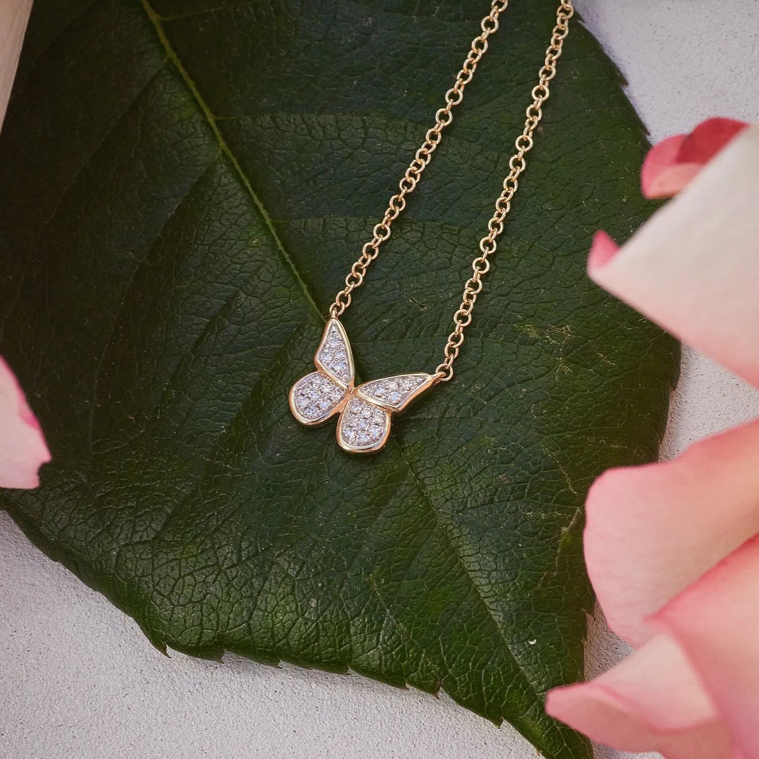 Diamond Flutter Necklace