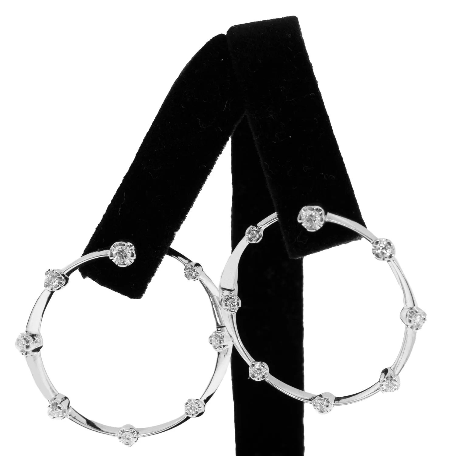 Diamonds hoops 0.60ct 18K White Gold
