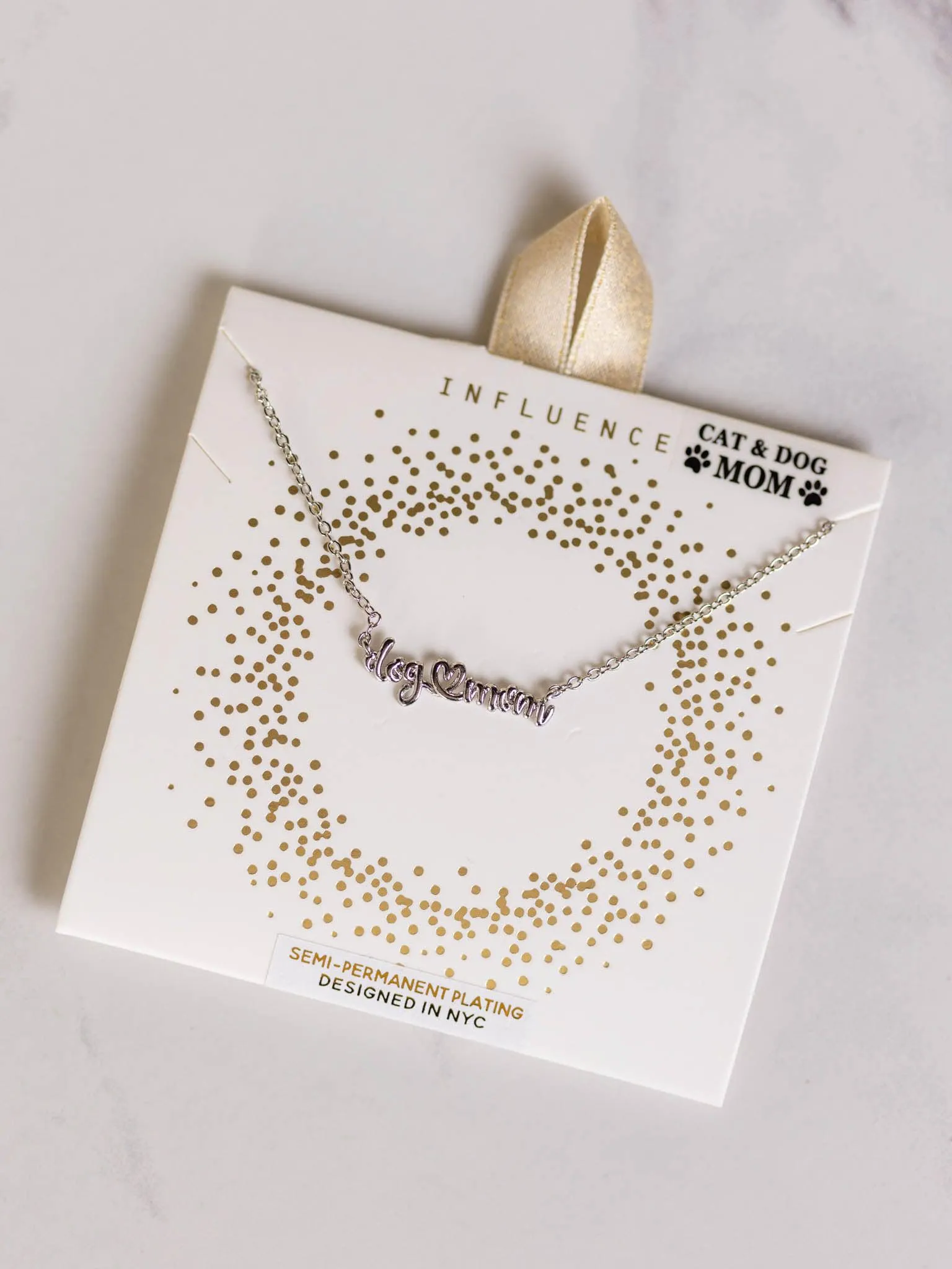 Dog Mom Script Necklace