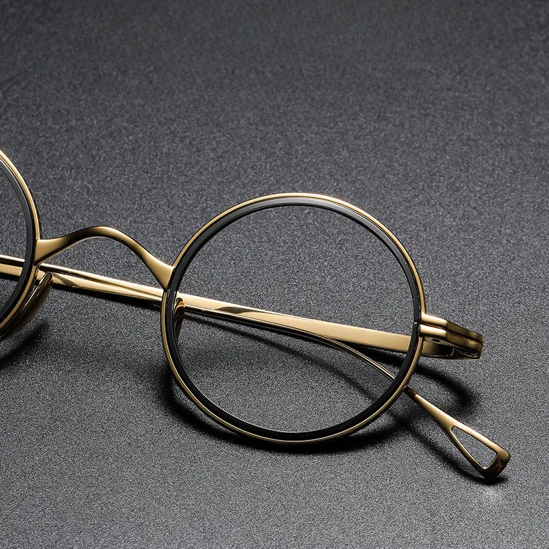 Draven Titanium Vintage Round Eyeglasses Frames