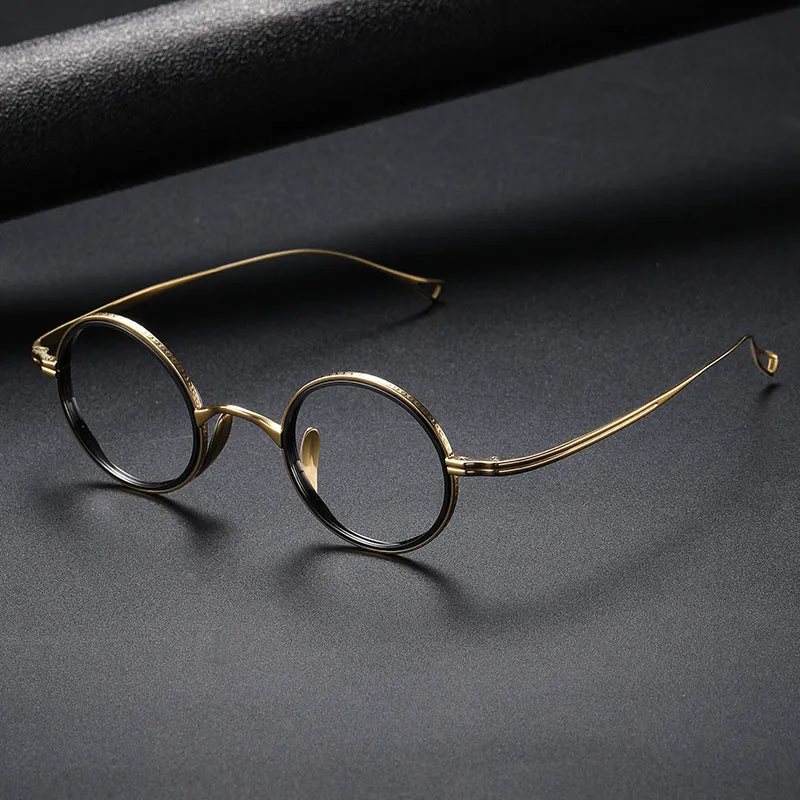 Draven Titanium Vintage Round Eyeglasses Frames