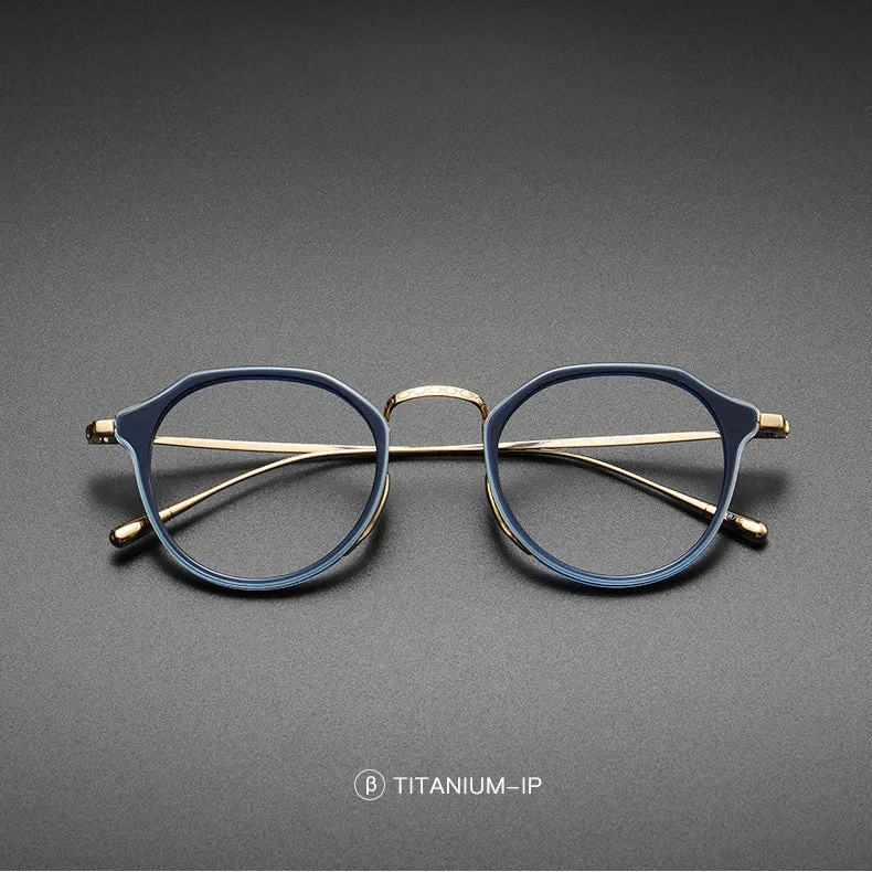 Draz Titanium Vintage Geometric Eyeglasses Frames