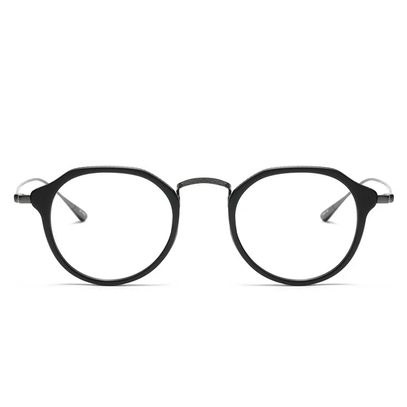 Draz Titanium Vintage Geometric Eyeglasses Frames