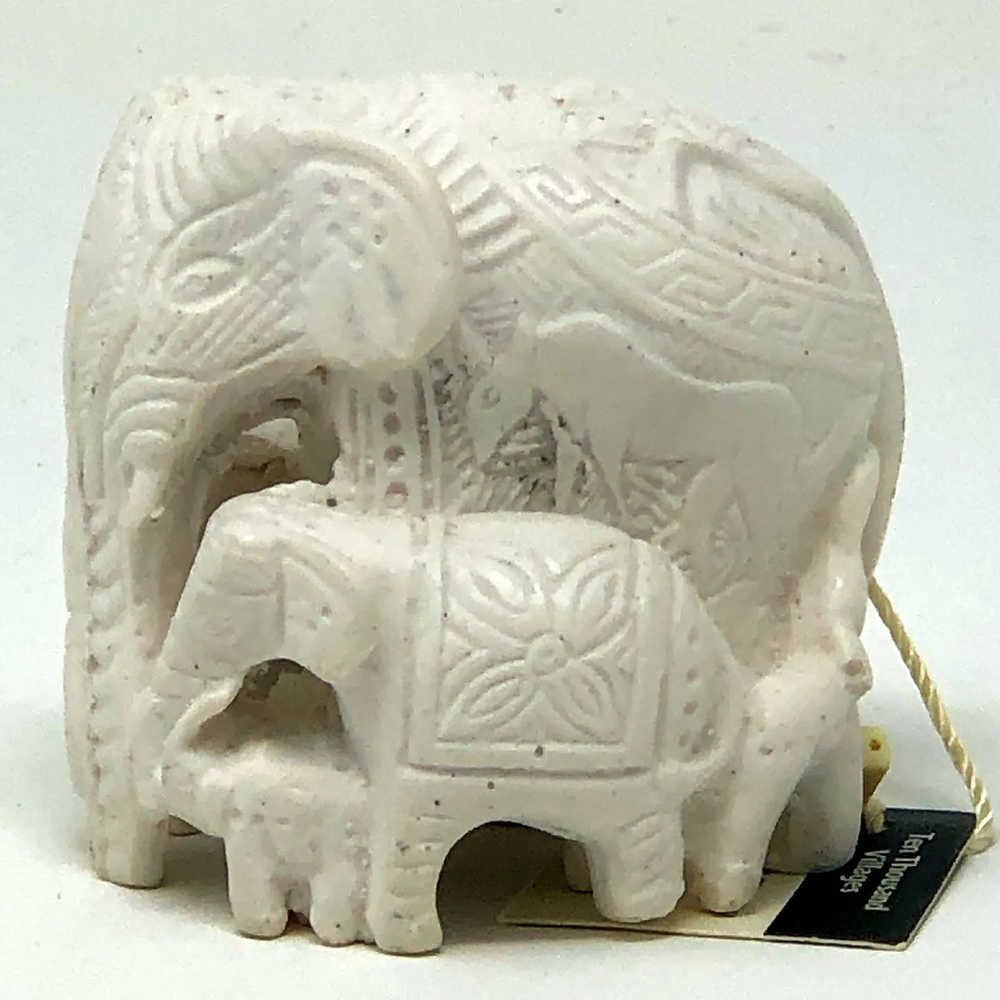 Elephant Family Carving
