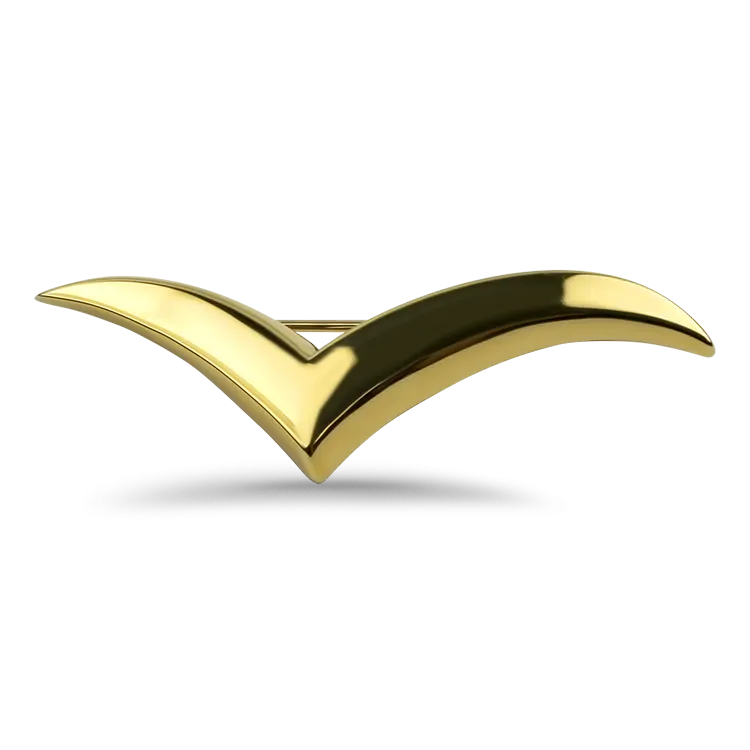 Estate Tiffany & Co. 18K Yellow Gold Wing Pin