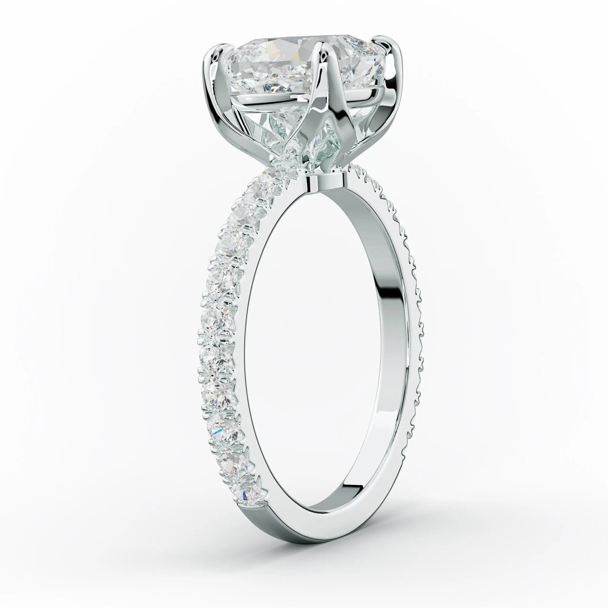 Evelyn Cushion Cut Diamond Engagement Ring