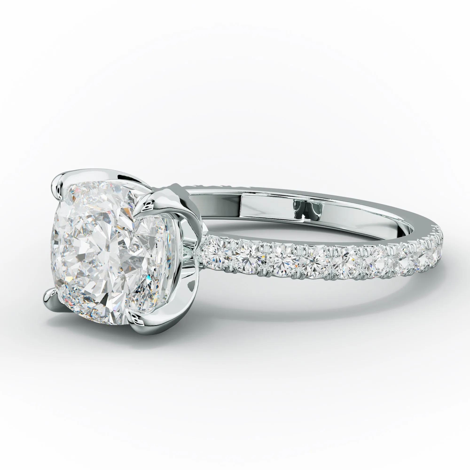 Evelyn Cushion Cut Diamond Engagement Ring