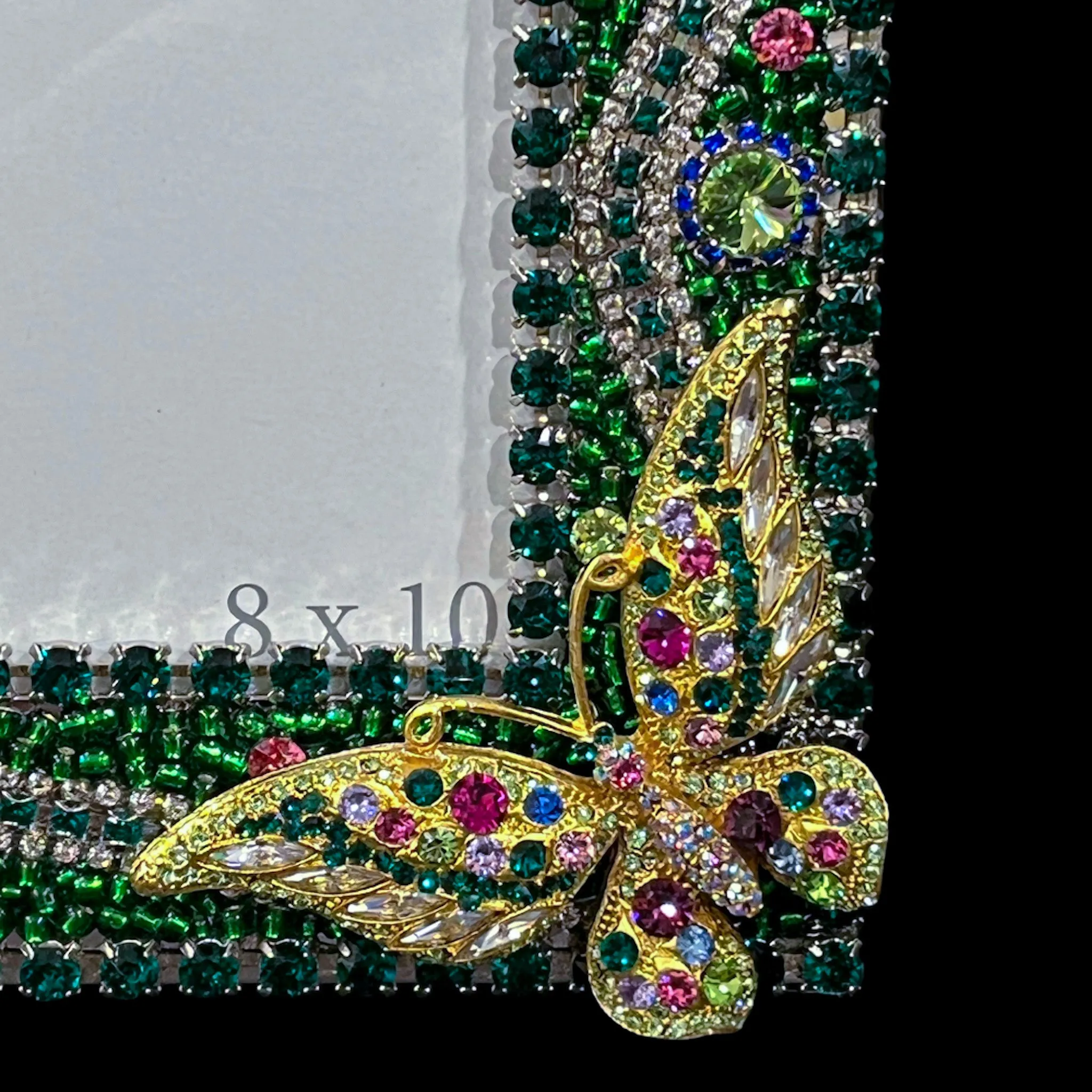 Evergreen 8 x 10 Crystallized Crystallized Bug Garden Picture Frame Featuring Premium Crystal