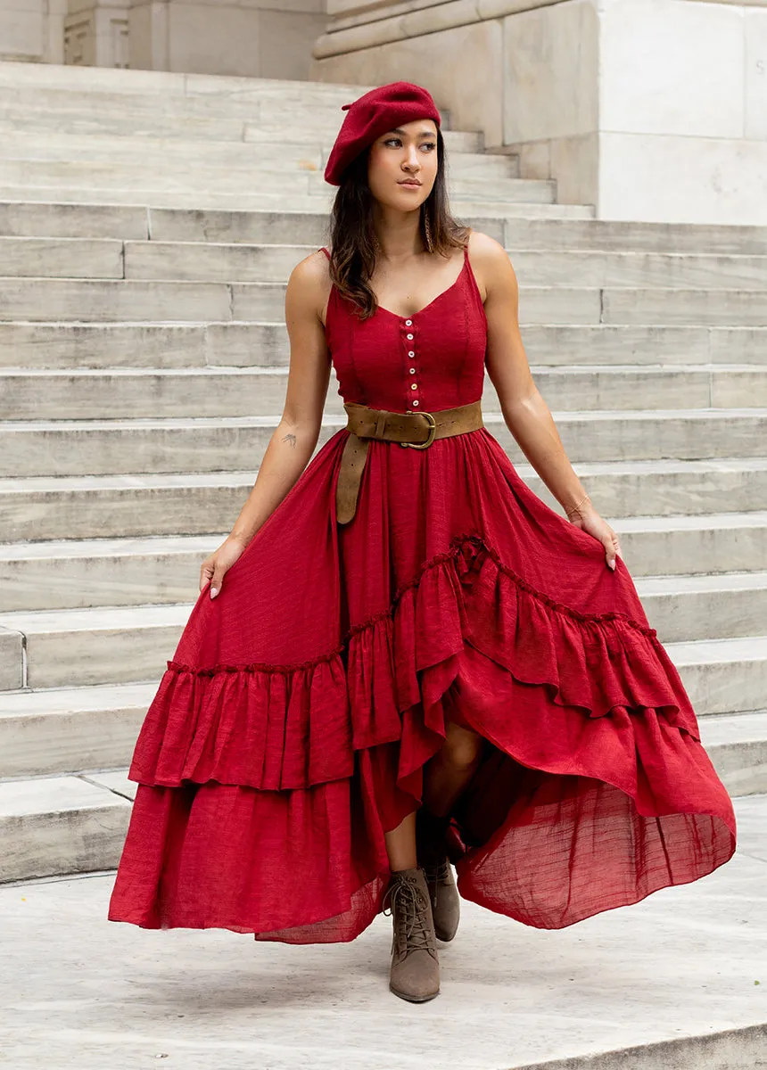 Everlie Dress in Scarlet