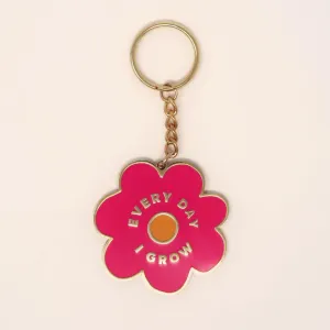 Every Day I Grow Keyring