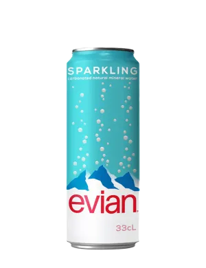 Evian Mineral Water Sparkling Can 330ml
