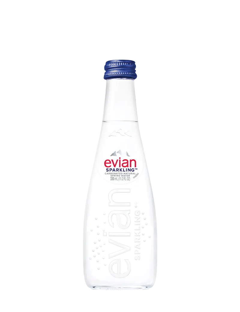 Evian Mineral Water Sparkling Glass 330ml