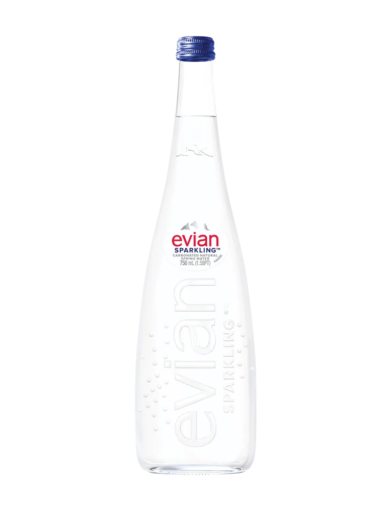 Evian Mineral Water Sparkling Glass 750ml