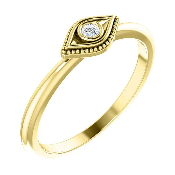 Evil Eye Diamond Ring