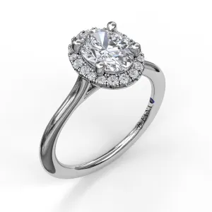 Fana Oval Cut Halo Engagement Ring