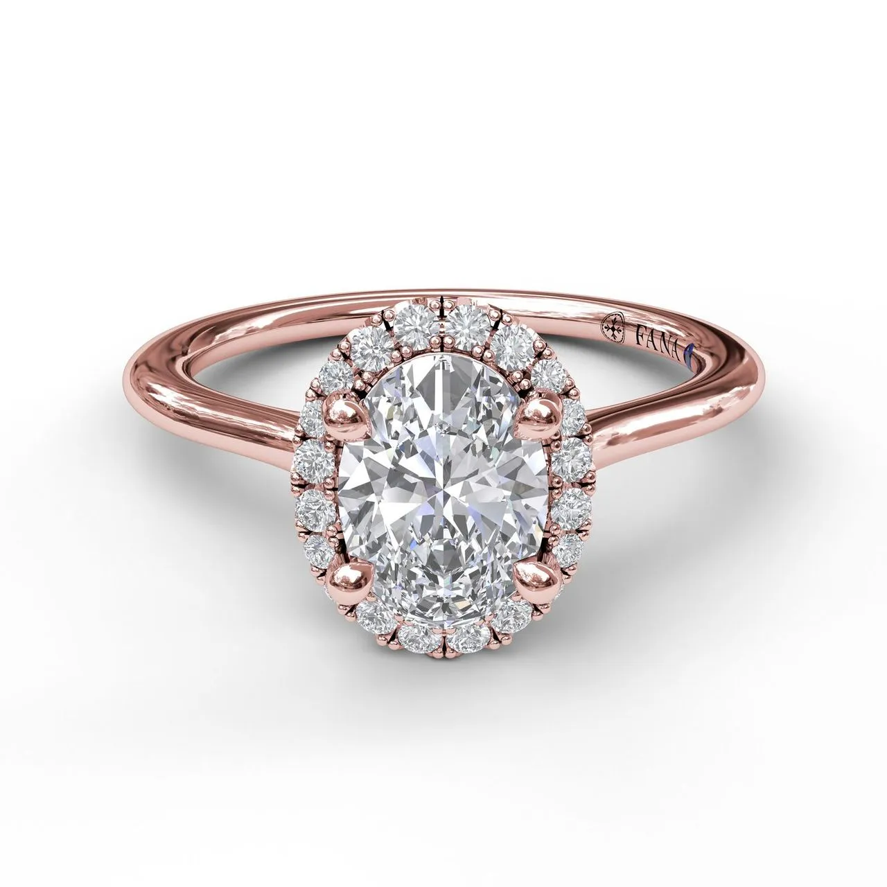 Fana Oval Cut Halo Engagement Ring