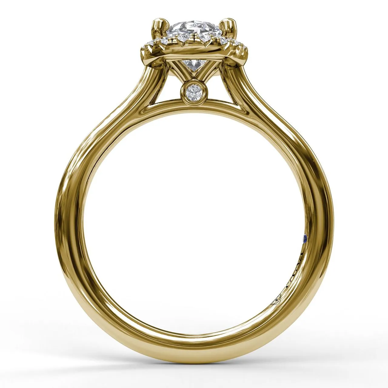 Fana Oval Cut Halo Engagement Ring