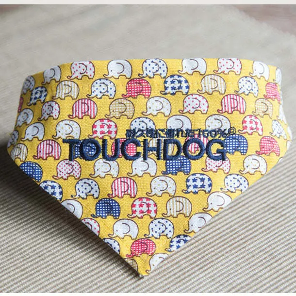 Fashionable dog bandana with Velcro closure and stylish print Extras