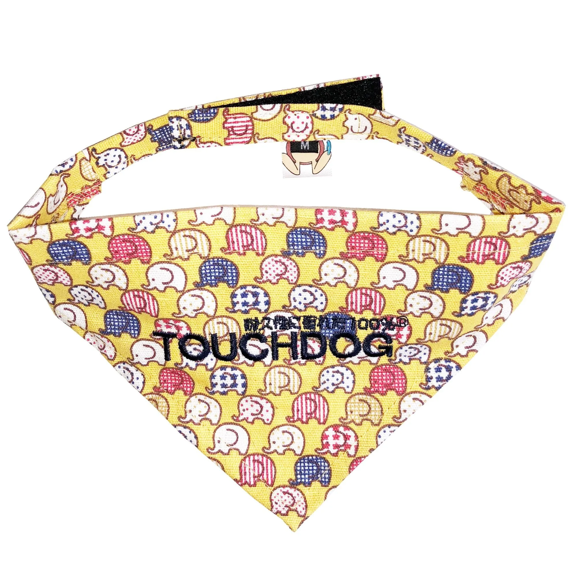 Fashionable dog bandana with Velcro closure and stylish print Extras
