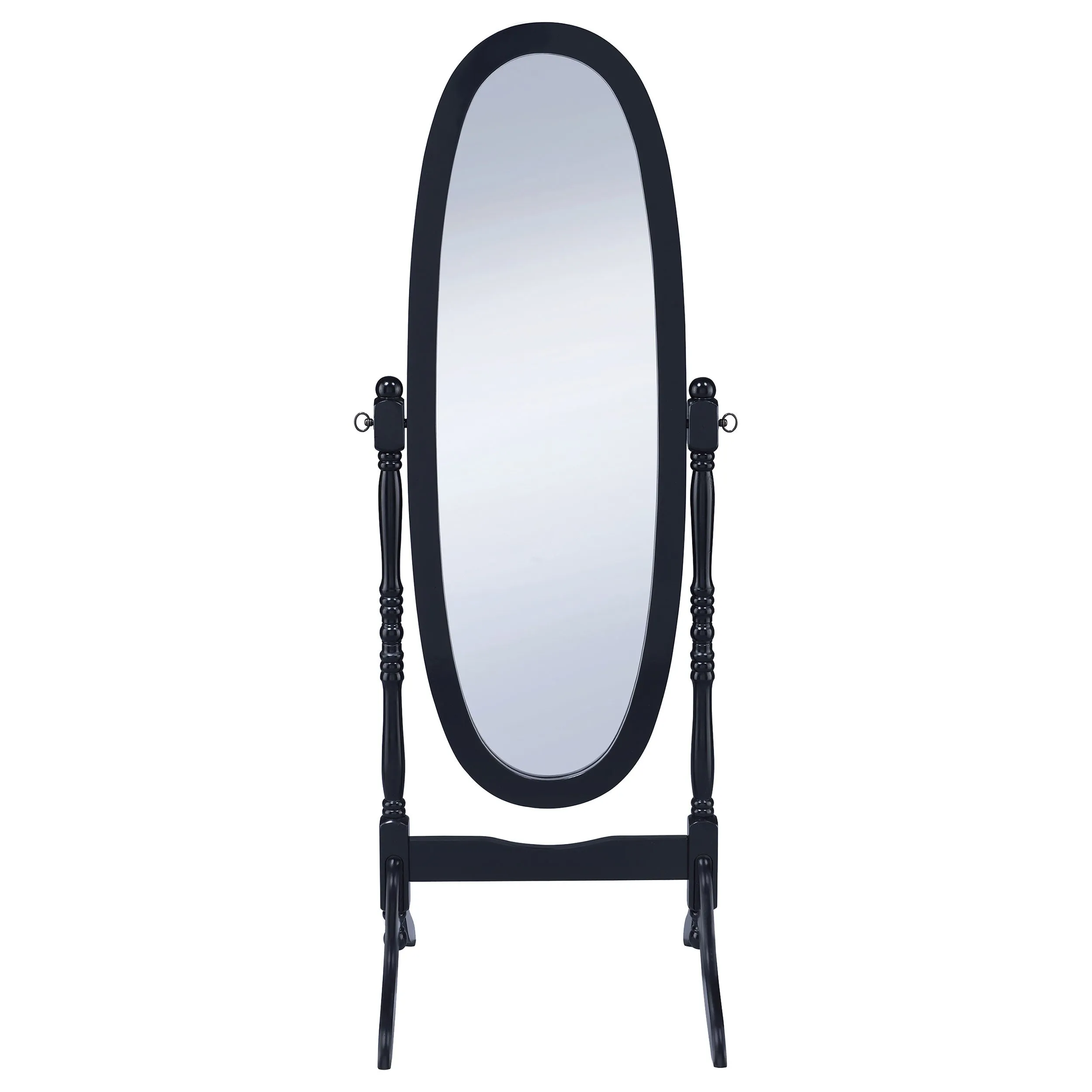 Foyet Wood Adjustable Full Length Cheval Mirror Black