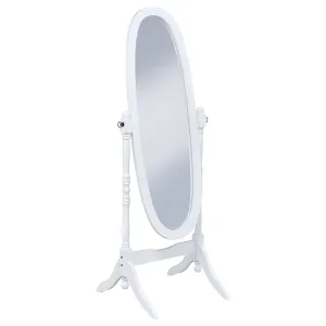 Foyet Wood Adjustable Full Length Cheval Mirror White
