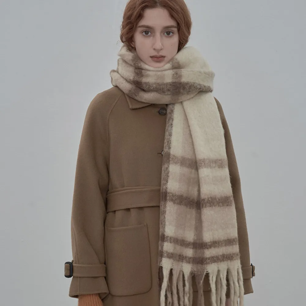 French Vintage Plaid Scarf