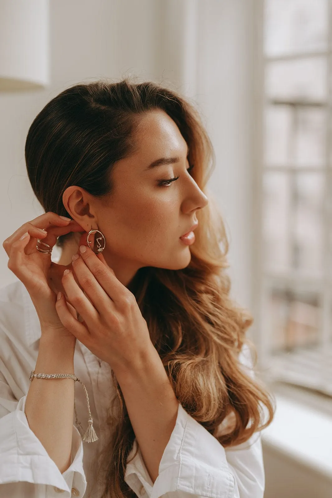 Funky Face Studs - Gold or Silver