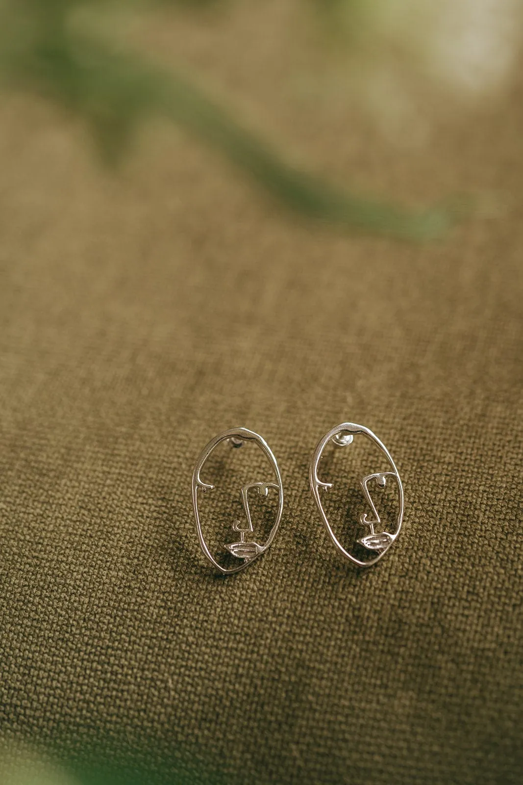 Funky Face Studs - Gold or Silver