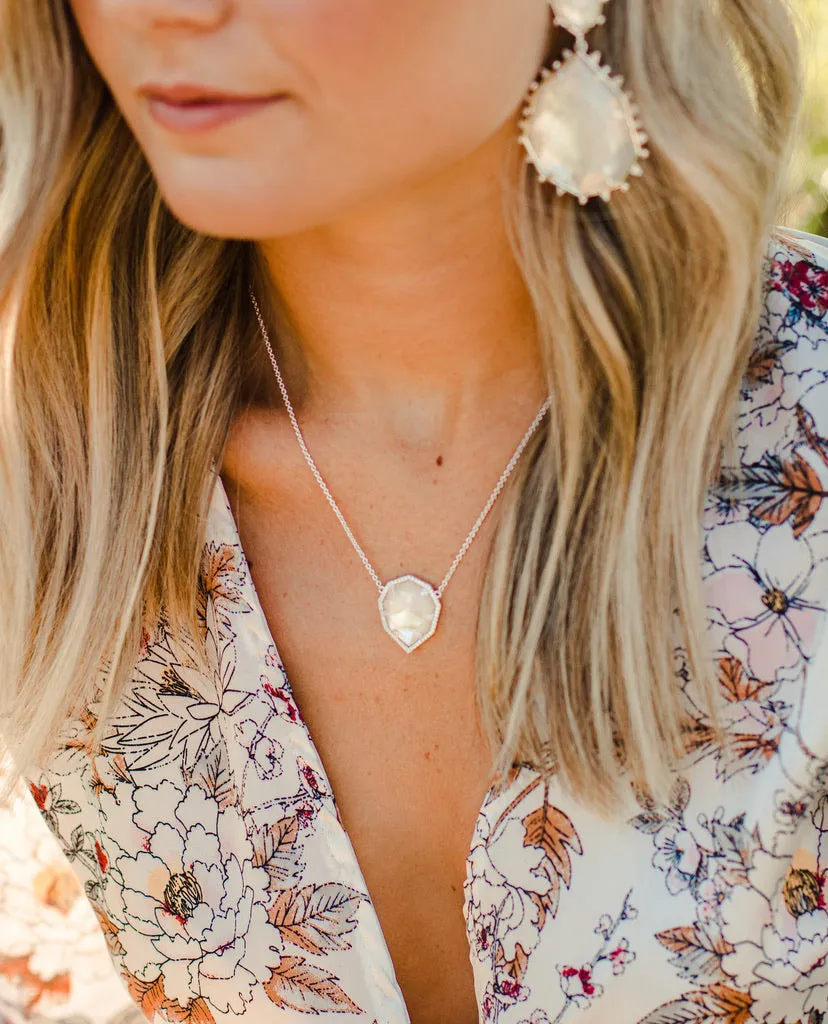 Geo Mother of Pearl Necklace
