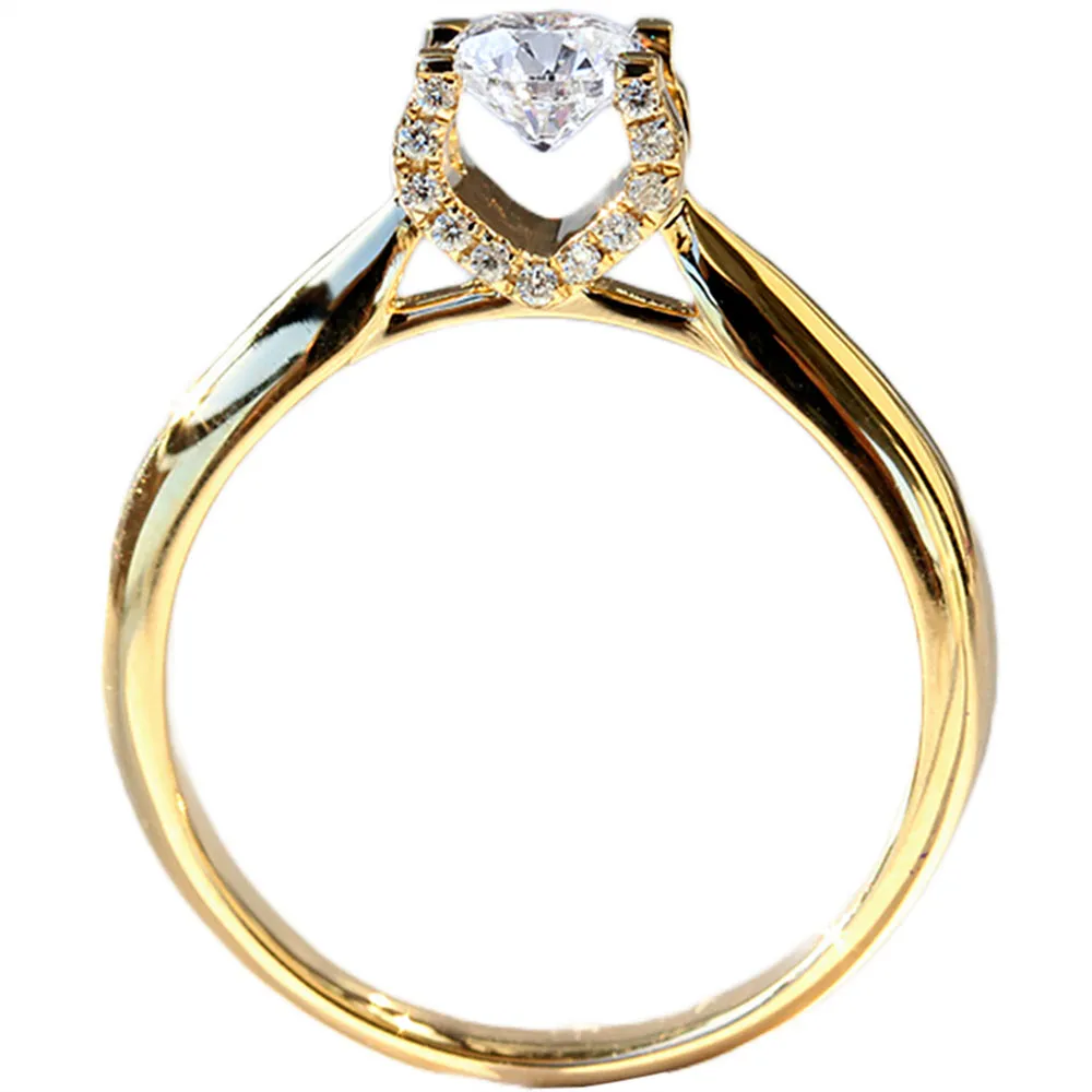 GIA Diamond Bull Head Engagement Ring