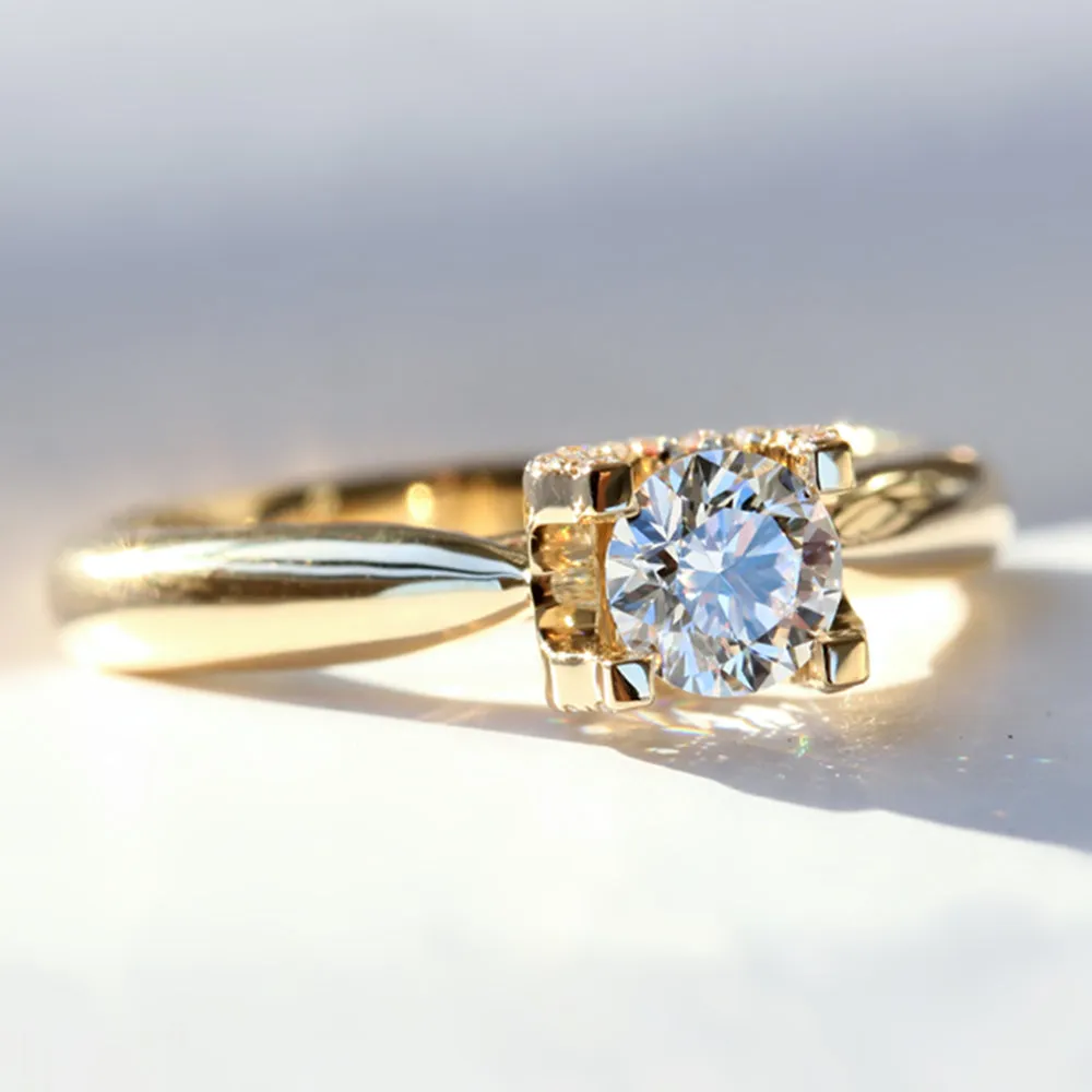 GIA Diamond Bull Head Engagement Ring
